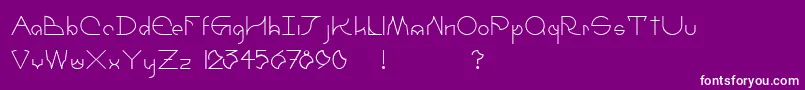 UmbraRegular Font – White Fonts on Purple Background