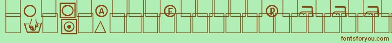 fuente Labels – Fuentes Marrones Sobre Fondo Verde