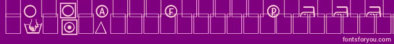 Labels Font – Pink Fonts on Purple Background