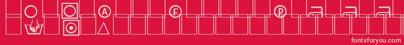 Шрифт Labels – розовые шрифты на красном фоне