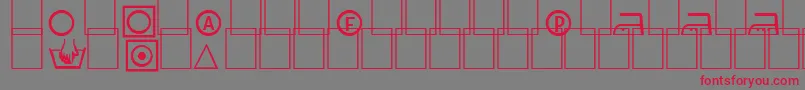 フォントLabels – 赤い文字の灰色の背景