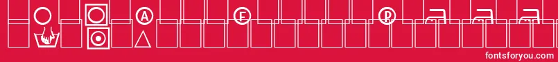 Labels Font – White Fonts on Red Background