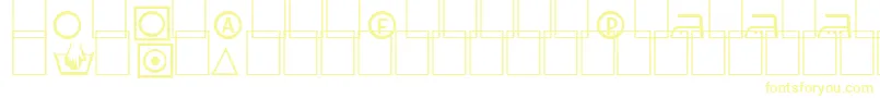 Labels Font – Yellow Fonts on White Background