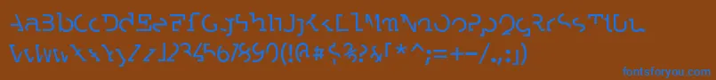 Шрифт LABRAT   – синие шрифты на коричневом фоне