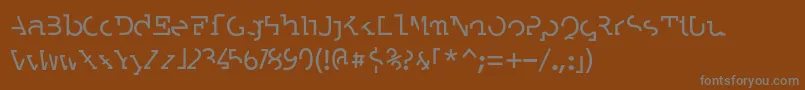 フォントLABRAT   – 茶色の背景に灰色の文字