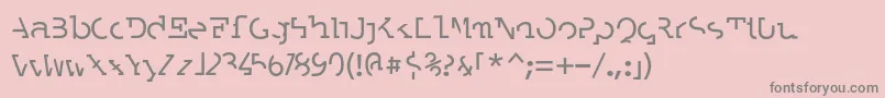 フォントLABRAT   – ピンクの背景に灰色の文字
