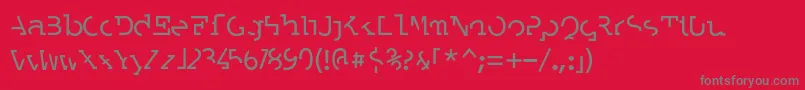 フォントLABRAT   – 赤い背景に灰色の文字