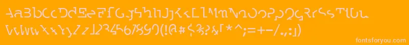 フォントLABRAT   – オレンジの背景にピンクのフォント