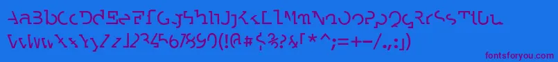 LABRAT   Font – Purple Fonts on Blue Background