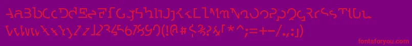フォントLABRAT   – 紫の背景に赤い文字