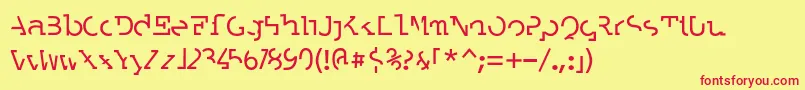 LABRAT   Font – Red Fonts on Yellow Background