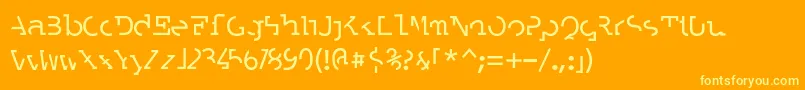 Шрифт LABRAT   – жёлтые шрифты на оранжевом фоне