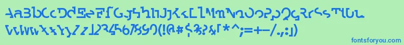 LABRATB  Font – Blue Fonts on Green Background