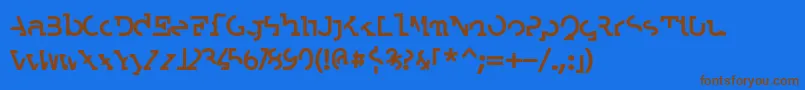 LABRATB  Font – Brown Fonts on Blue Background