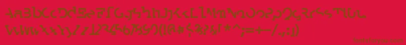 LABRATB  Font – Brown Fonts on Red Background