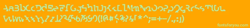 LABRATB  Font – Green Fonts on Orange Background