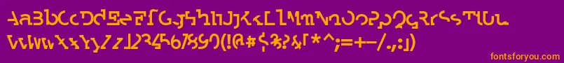 LABRATB  Font – Orange Fonts on Purple Background