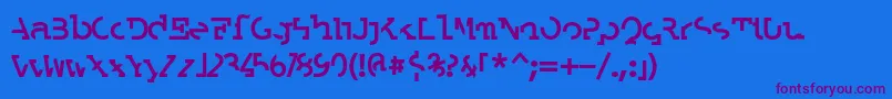 LABRATB  Font – Purple Fonts on Blue Background