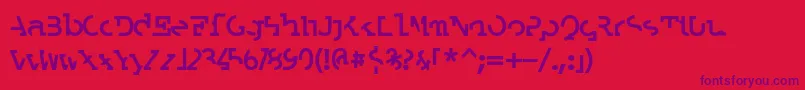 LABRATB  Font – Purple Fonts on Red Background