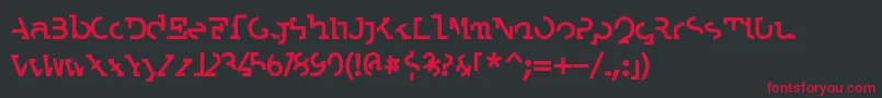 LABRATB  Font – Red Fonts on Black Background