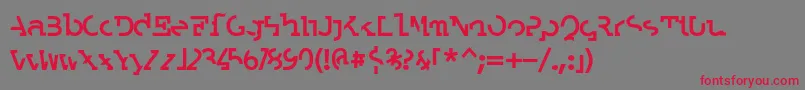 LABRATB  Font – Red Fonts on Gray Background