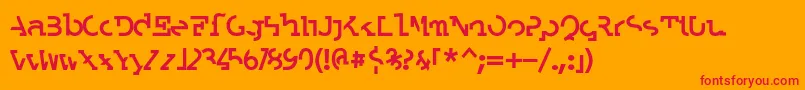 LABRATB  Font – Red Fonts on Orange Background