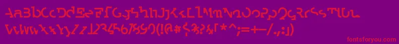 LABRATB  Font – Red Fonts on Purple Background