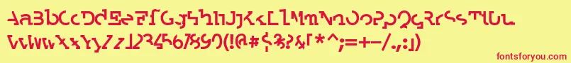 LABRATB  Font – Red Fonts on Yellow Background
