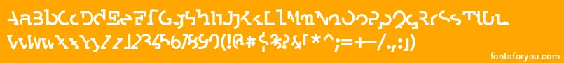 LABRATB  Font – White Fonts on Orange Background