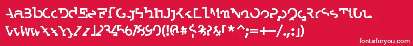 LABRATB  Font – White Fonts on Red Background