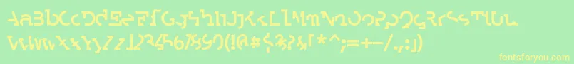 LABRATB  Font – Yellow Fonts on Green Background