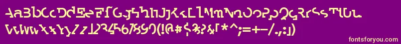 LABRATB  Font – Yellow Fonts on Purple Background