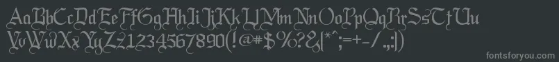 LABRIT  -fontti – harmaat kirjasimet mustalla taustalla