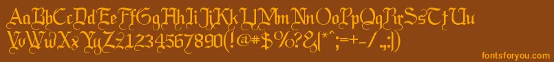 LABRIT   Font – Orange Fonts on Brown Background