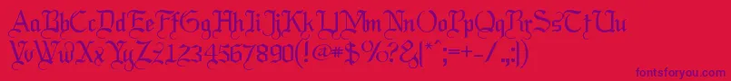 LABRIT   Font – Purple Fonts on Red Background