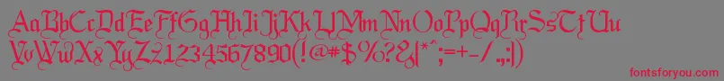 LABRIT   Font – Red Fonts on Gray Background