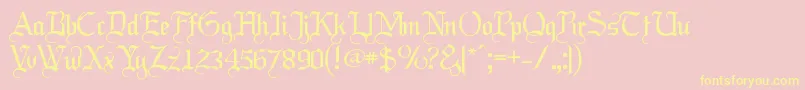 LABRIT   Font – Yellow Fonts on Pink Background