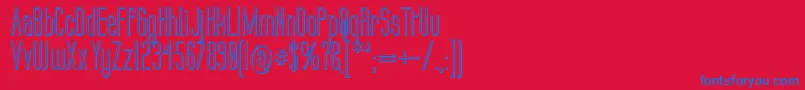 Labtop 3D-Schriftart – Blaue Schriften auf rotem Hintergrund