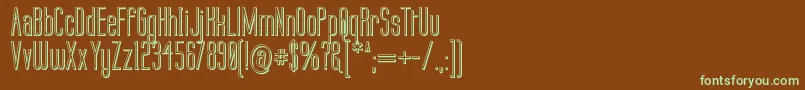 Шрифт Labtop 3D – зелёные шрифты на коричневом фоне