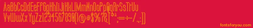 Labtop 3D Font – Orange Fonts on Red Background
