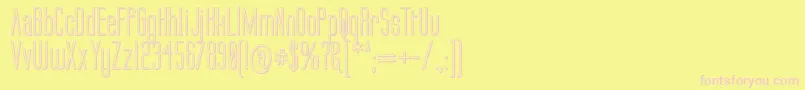 Labtop 3D Font – Pink Fonts on Yellow Background