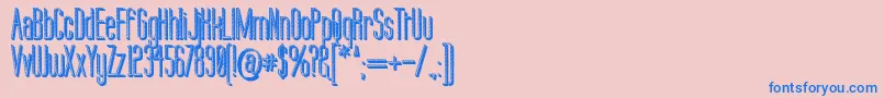 Labtop Candy Extra-Schriftart – Blaue Schriften auf rosa Hintergrund