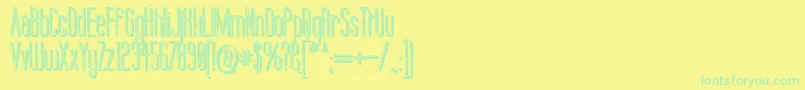 Labtop Candy Extra Font – Green Fonts on Yellow Background