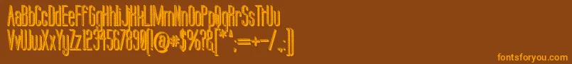 Labtop Candy Extra Font – Orange Fonts on Brown Background