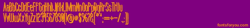 Шрифт Labtop Candy Extra – оранжевые шрифты на фиолетовом фоне