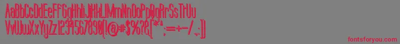 フォントLabtop Candy Extra – 赤い文字の灰色の背景