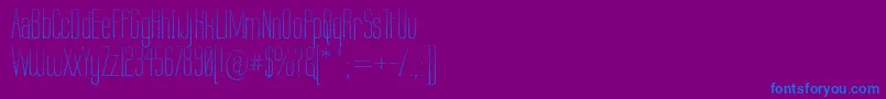 Labtop Candy Font – Blue Fonts on Purple Background