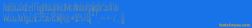 Labtop Candy Font – Orange Fonts on Blue Background