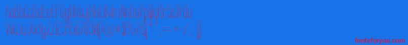 フォントLabtop Candy – 赤い文字の青い背景