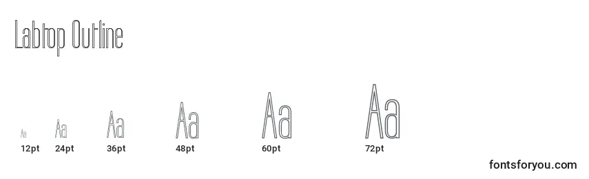 Labtop Outline Font Sizes